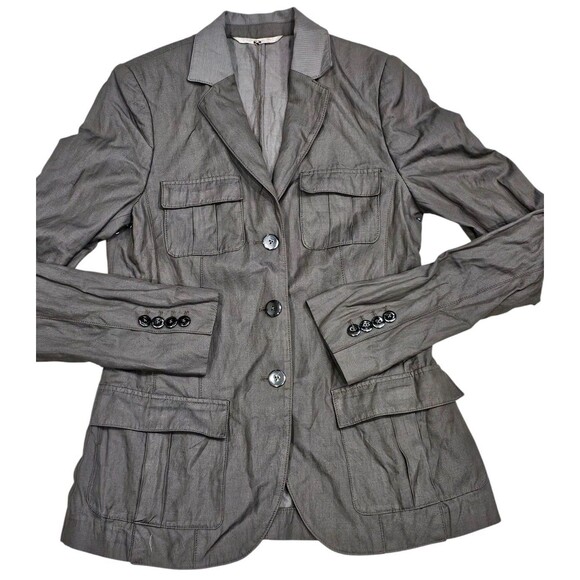 Van Laack Womens Blazer Jacket Size 34 Three Button Pockets Viscose Cotton Blend - Picture 1 of 16